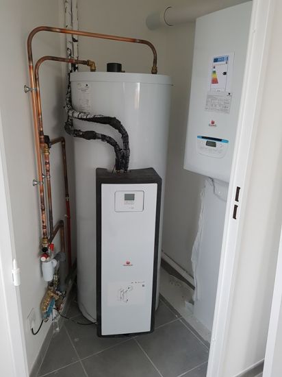 Ballon solaire et appoint par chaudière